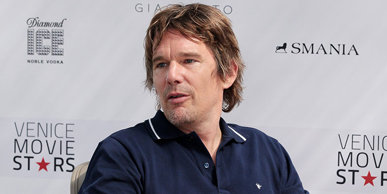 Smania and Ethan Hawke at the Venice film festival